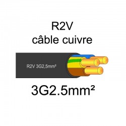 100m de Câble Cuivre Electrique HELUKABEL U1000 R2V 3G2.5-C100