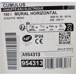Chauffe-Eau Électrique 150L CUMULUS Stéatite