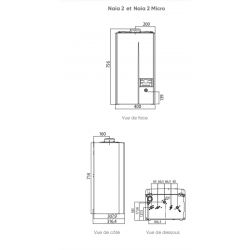 Chaudière Murale Mixte Gaz à Condensation 25kW ATLANTIC Naia 2 Micro