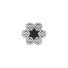 50m de Câble Acier Galvanisé Souple Diamètre 10mm 6 Torons 19 Fils Ame Textile