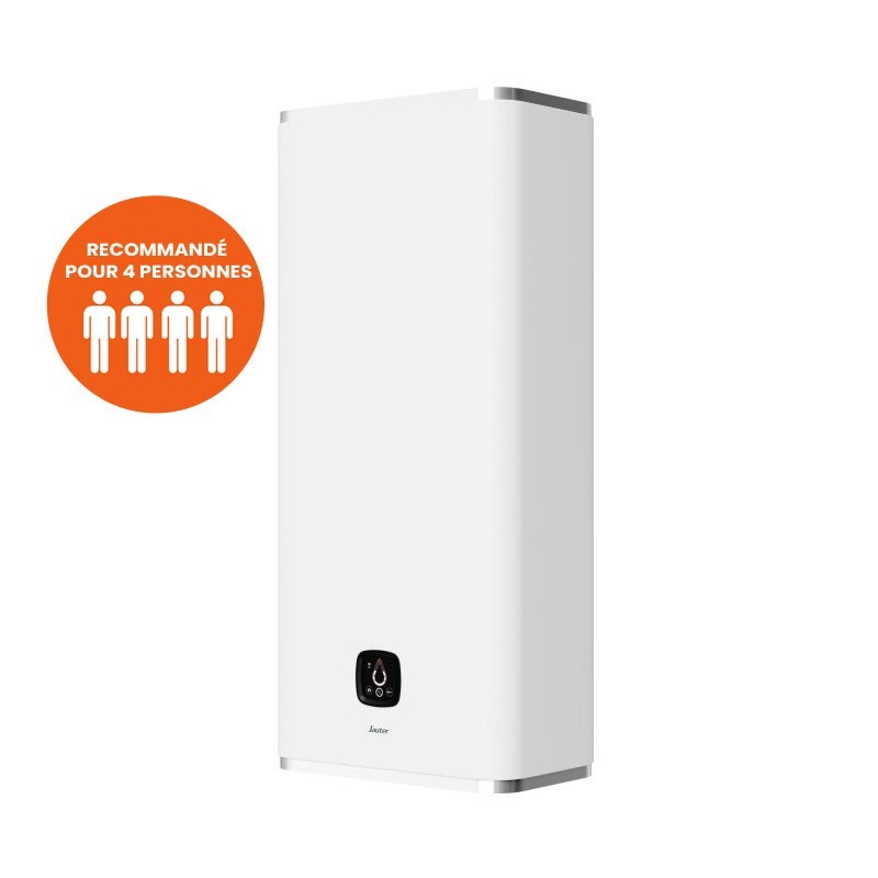 Chauffe-Eau Electrique Plat 120L SAUTER Guelma Connecté Stéatite Vertical - 341051 Chauffe-Eau Electrique Plat 120L SAUTER Guelma Connecté Stéatite Vertical - 341051