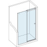 Paroi de Douche Coulissante ALTERNA Design 160x200cm 2 Vantaux Verre Trempé Transparent Profilés Inox