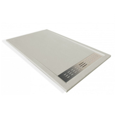 Receveur de Douche 80x140cm O'DESIGN By Ottofond Bilbao en Solidstone Gris Ciment
