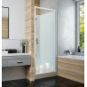 Ensemble de Douche LEDA Izi Glass 2 Porte Pivotante, Receveur, Douchette à Main et Mitigeur Thermostatique
