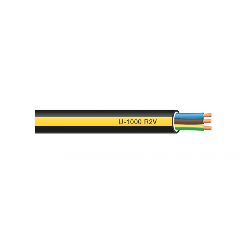 Touret de 500m de Câble d'Alimentation Electrique BALDASSARI CAVI Repero Cuivre U-1000 R2V 3G2.5mm2 Touret de 500m de Câble d'Alimentation Electrique BALDASSARI CAVI Repero Cuivre U-1000 R2V 3G2.5mm2