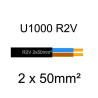 Touret de 70m de Câble d'Alimentation Electrique MIGUELEZ Cuivre U-1000 R2V 2x50mm2