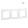 Plaque de Finition Encastrable LEGRAND Niloé 3 Prises Blanc Pur