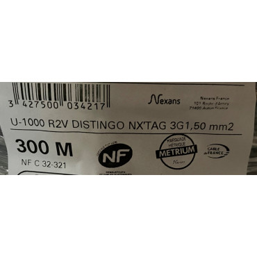 300m de Câble Électrique Rigide Cuivre NEXANS Distingo Nx'Tag 10285295