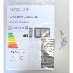 Arrière de Bar Vitrine Réfrigérée TEFCOLD DB301H-3