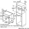 Dimensions d'encastrement