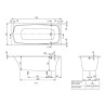 Baignoire Rectangulaire à Encastrer VILLEROY & BOCH My Art 170x75cm UBQ170MYA2U-01