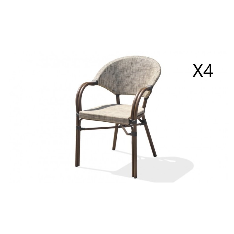 Lot de 4 fauteuils de Jardin DCB GARDEN Ushuaia Lot de 4 fauteuils de Jardin DCB GARDEN Ushuaia