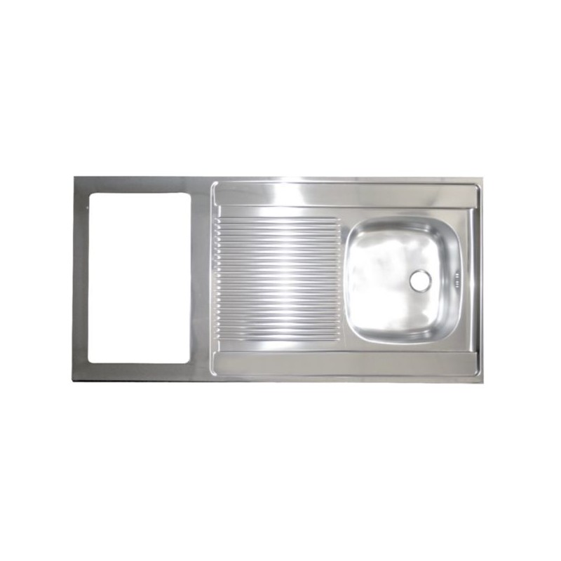 Evier Inox Simple Bac Avec Espace pour Plaque Cuisson FRANKE Evielec Titachrome Nu 120x60cm Evier Inox Simple Bac Avec Espace pour Plaque Cuisson FRANKE Evielec Titachrome Nu 120x60cm