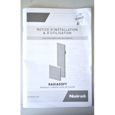 Radiateur Électrique Double Corps de Chauffe 2000W NOIROT Radiasoft DCN3457SEEC