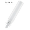 Lot de 10 Ampoules à LED 7W OSRAM DULUX D/E 18 G24q-2 840 770lm