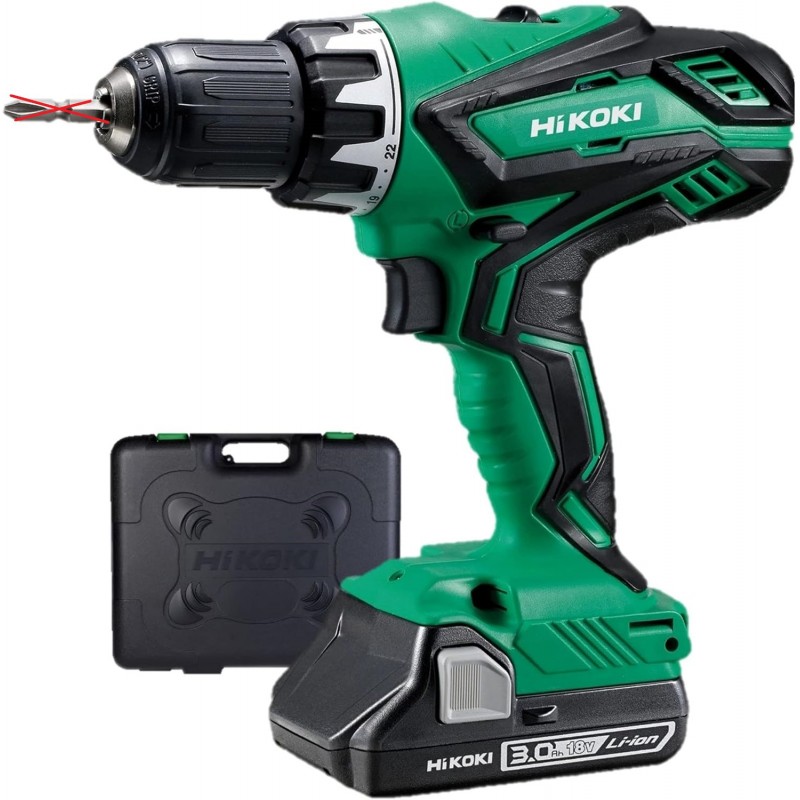 Perceuse Visseuse à Percussion HIKOKI 18V 3.0 Ah Li-ion Avec 2 Batteries + Chargeur Perceuse Visseuse à Percussion HIKOKI 18V 3.0 Ah Li-ion Avec 2 Batteries + Chargeur