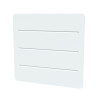 Radiateur Électrique à Inertie Sèche 1500W ALTECH Horizontal Blanc