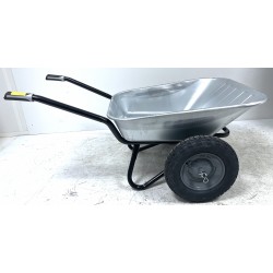 Brouette Galvanisée 100L HAEMMERLIN Clipso Excellium Roues Gonflables
