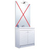 Meuble Sous-Vasque de Salle de Bain GENTE Fasto 550x460x820mm Blanc