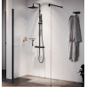 Paroi de Douche Fixe à l'Italienne AQUANCE Ixia II L90xH200cm Noir