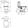 Pack WC PORCHER 360x650x405 mm finition blanc brillant - P014501
