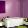 Pare-Baignoire Pivotant et Pliant AQUANCE Ixia Relevable 2 Volets H1400xL830mm Profilé Silver