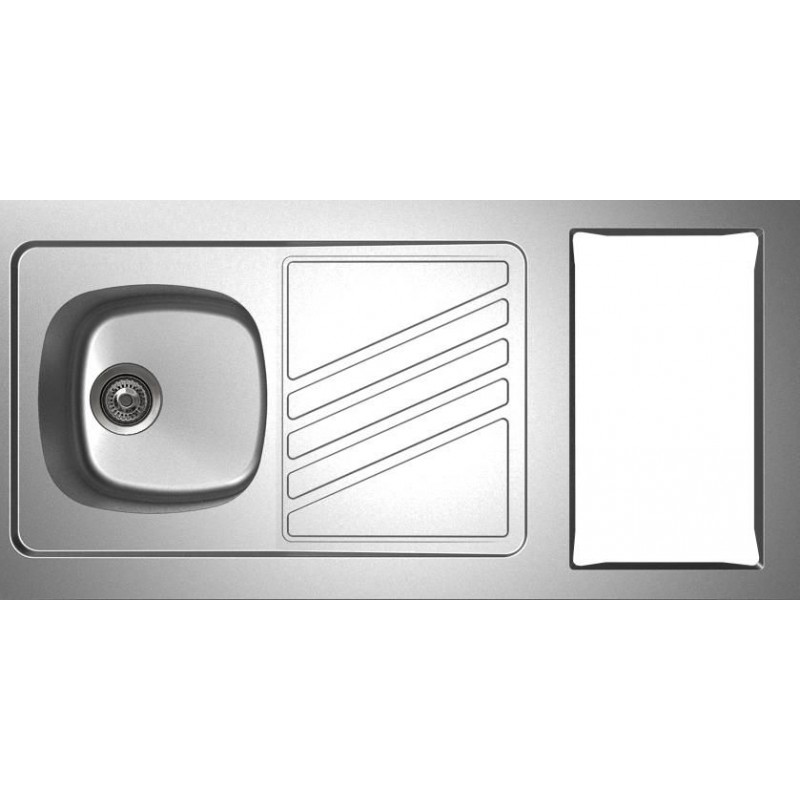 Évier de Cuisine 1 Bac MODERNA Inox avec Égouttoir Évier de Cuisine 1 Bac MODERNA Inox avec Égouttoir