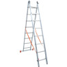 Escabeau Echelle Transformable 2 Plans FACAL Genia 2x8 marches Charge 150kg en Aluminium