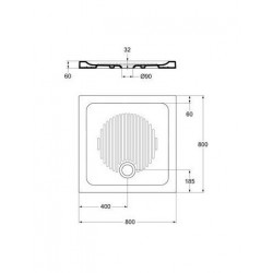 Receveur de Douche IDEAL STANDARD à Poser Extra Plat Émaillé 3 Faces Connect en céramique