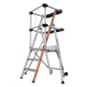 Escabeau Plate-forme Double Tablette TUBESCA Raptor Garde-Corps Lisses 3 Marches H2,70m