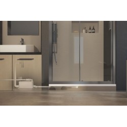 Pompe de Relevage WATERMATIC VD90 Spécial Receveur de Douche Extra Plat avec Bonde blanc