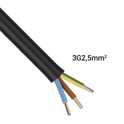 Couronne 100m de Câble Électrique NEXANS Rigide Distingo U-100 R2V 3G2,5 Noir en cuivre 3 branches