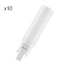 Lot de 10 Ampoules LED OSRAM Dulux D18 7W 840 770Lm G24d-2 Douille Rotative