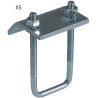 Étrier Acier Zingué de Fixation WALRAVEN Bis Rapid Rail 658 Ø6mm Pour Rails WM1 et WM2
