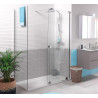 Paroi de Douche Coulissante ALTERNA Pureday Verre Timeless Profilé Chromé 160cm Fixe à Droite - 6875645