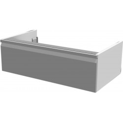 Meuble Sous-Plan de Salle de Bain Suspendu ALTERNA Zao 90cm 1 Tiroir Taupe - 6653648