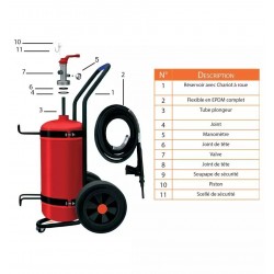 Extincteur Mobile MOBIAK 50L à Eau avec Additif
