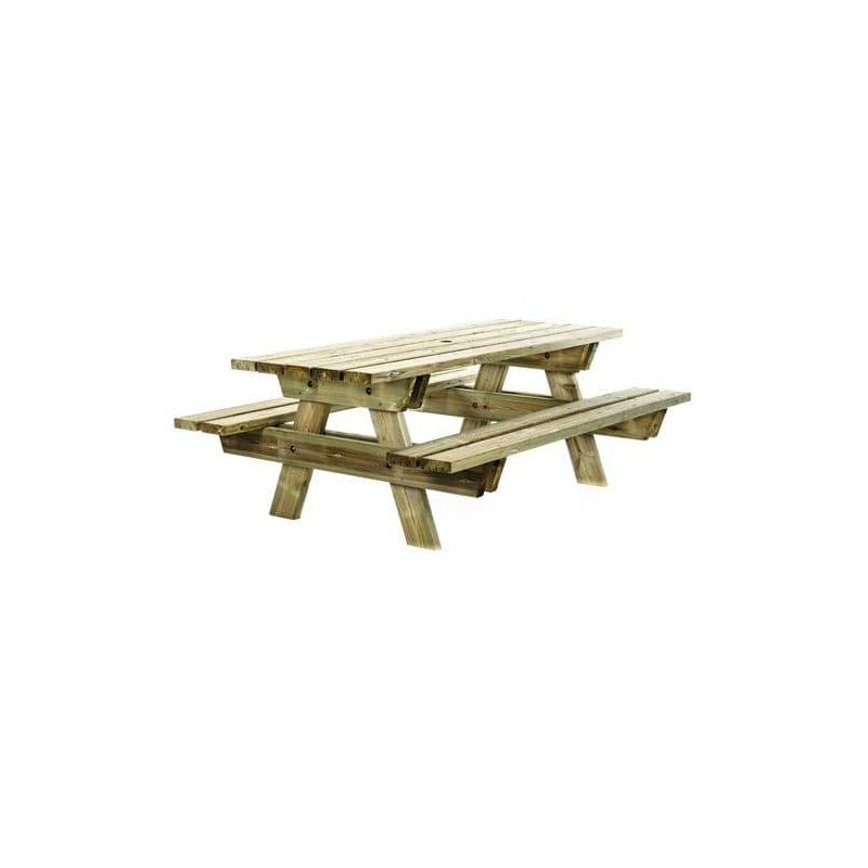 Table de Pique-Nique Robuste en Pin 6 Places Table de Pique-Nique Robuste en Pin 6 Places