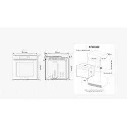 Four Encastrable 76L SAMSUNG TwinConvection Nettoyage Pyrolyse Connecté SmartThing