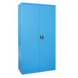 Armoire d'Atelier CARAY Portes Battantes avec 4 Etagères 1950x950x500mm Bleu - ARH/950/4E/B