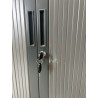 Armoire Basse à Rideaux de Bureau MTI 2 Tablettes Corps et Rideaux Anthracite 120x105x43cm pas cher