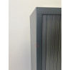 Armoire Basse à Rideaux de Bureau MTI 2 Tablettes Corps et Rideaux Anthracite 120x105x43cm pas cher
