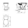 Cuvette de WC sur Pied PORCHER Ulysse+ en Porcelaine Vitrifiée Blanche