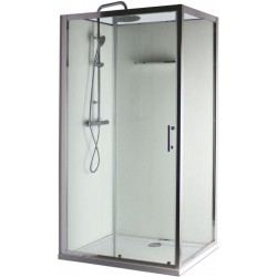 Paroi de Douche avec Panneaux de Fond en Verre Blanc ALTERNA Concerto 2