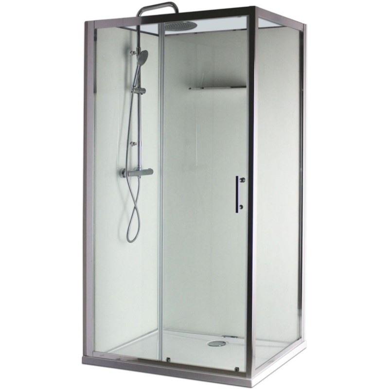 Paroi de Douche avec Panneaux de Fond en Verre Blanc ALTERNA Concerto 2 Paroi de Douche avec Panneaux de Fond en Verre Blanc ALTERNA Concerto 2