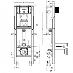 Bâti-Support WC Suspendu NICOLL Virtuo Mix Autoportant 3 et 6 Litres