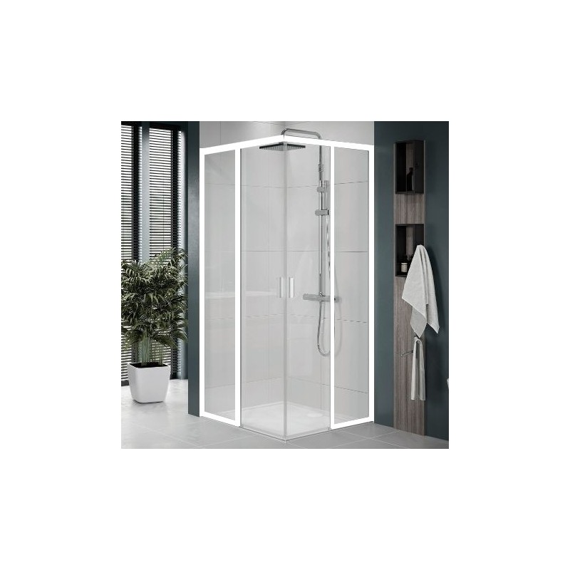 Paroi de Douche d'Angle NOVELLINI Lunes 2.0 AH Special 1750x690cm Blanc Transparent - LUNAHLSSP Paroi de Douche d'Angle NOVELLINI Lunes 2.0 AH Special 1750x690cm Blanc Transparent - LUNAHLSSP