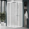 Paroi de Douche d'Angle NOVELLINI Lunes 2.0 AH Special 1750x690cm Blanc Transparent - LUNAHLSSP