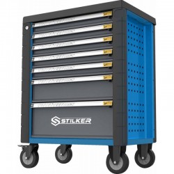 Servante Mobile d'Atelier STILKER 7 Tiroirs avec 4 Modules d'Outils