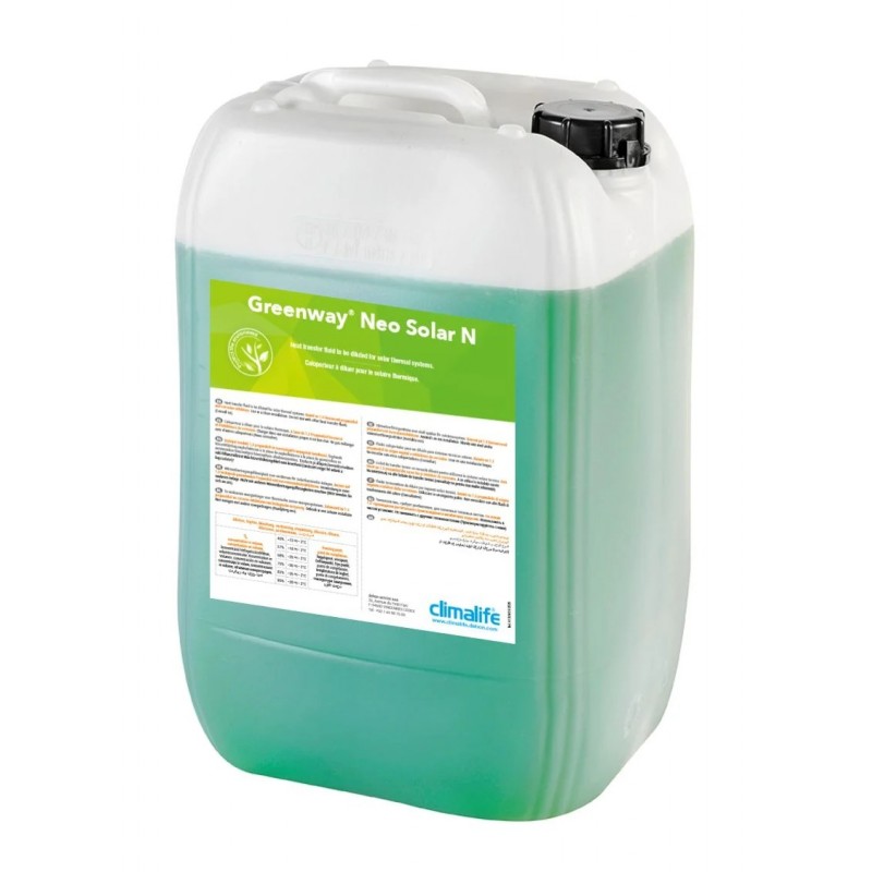 Bidon 20L Fluide Caloporteur DEHON CLIMALIFE Greenway Neo Solar N pour Installations Solaires Thermiques - 9166 Bidon 20L Fluide Caloporteur DEHON CLIMALIFE Greenway Neo Solar N pour Installations Solaires Thermiques - 9166